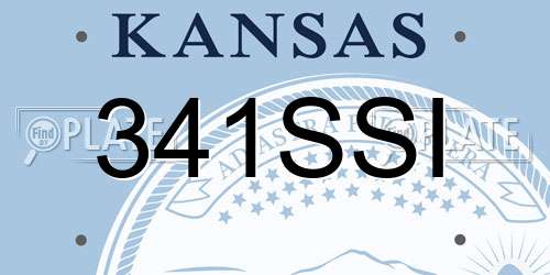 341SSI Kansas License Plate