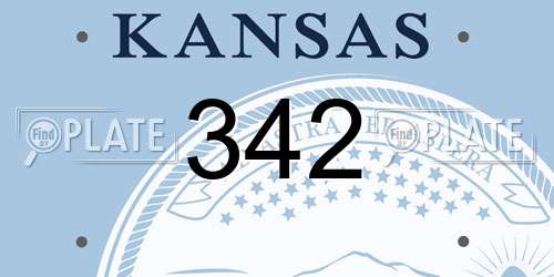 342 Kansas License Plate