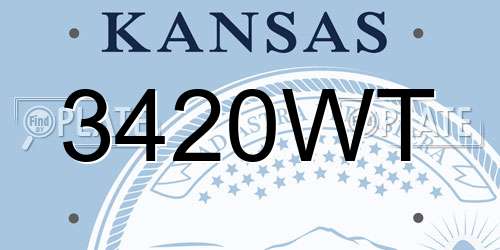 3420WT Kansas License Plate