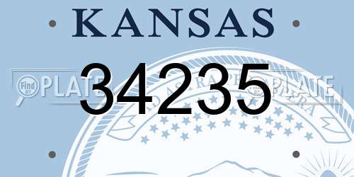 34235 Kansas License Plate