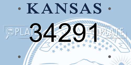 34291 Kansas License Plate