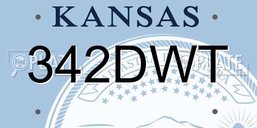 342DWT Kansas License Plate