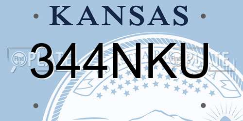 344NKU Kansas License Plate