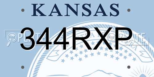 344RXP Kansas License Plate