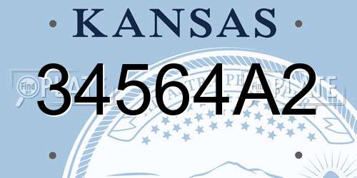 34564A2 Kansas License Plate