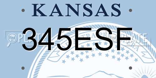 345ESF Kansas License Plate
