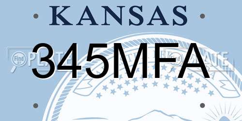345MFA Kansas License Plate