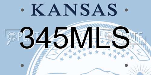 345MLS Kansas License Plate
