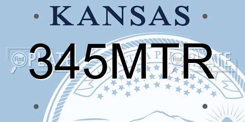 345MTR Kansas License Plate