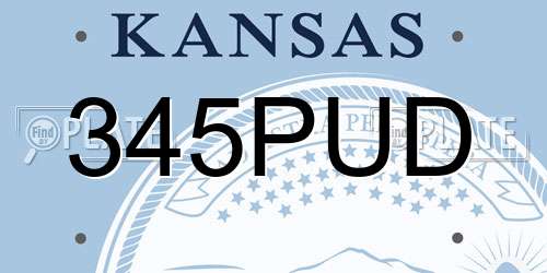 345PUD Kansas License Plate