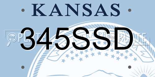 345SSD Kansas License Plate