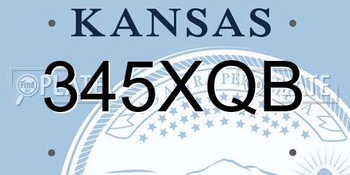 345XQB Kansas License Plate