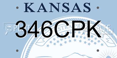 346CPK Kansas License Plate