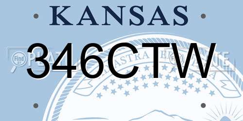 346CTW Kansas License Plate