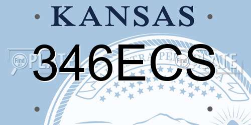 346ECS Kansas License Plate