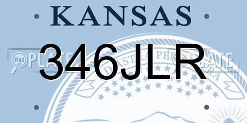 346JLR Kansas License Plate