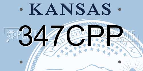 347CPP Kansas License Plate