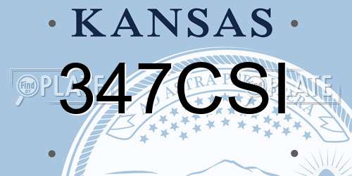347CSI Kansas License Plate