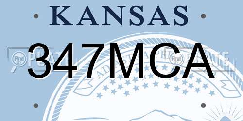 347MCA Kansas License Plate