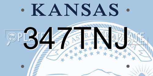 347TNJ Kansas License Plate