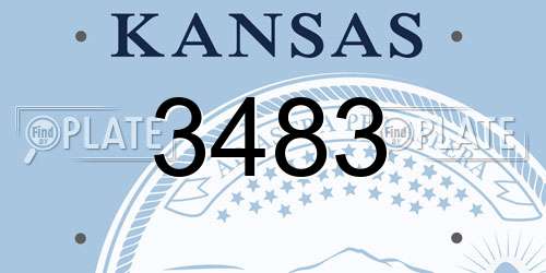 3483 Kansas License Plate
