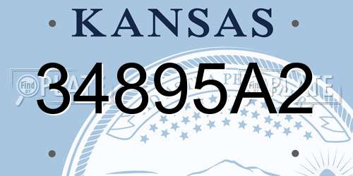 34895A2 Kansas License Plate