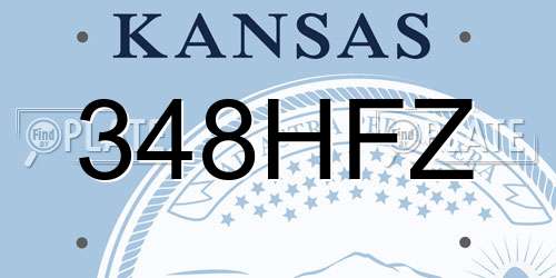 348HFZ Kansas License Plate
