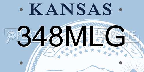348MLG Kansas License Plate