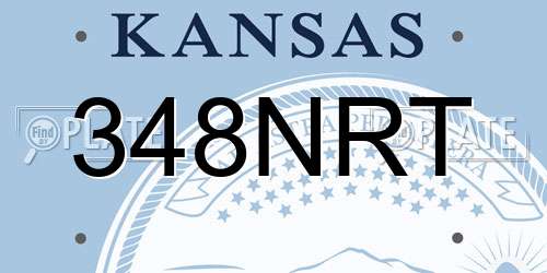 348NRT Kansas License Plate