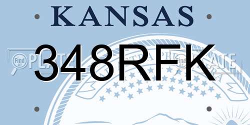 348RFK Kansas License Plate