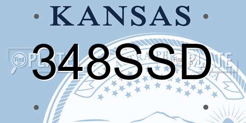 348SSD Kansas License Plate