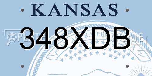 348XDB Kansas License Plate