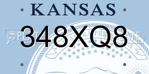 348XQ8 Kansas License Plate