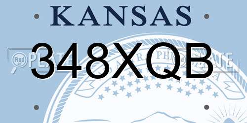 348XQB Kansas License Plate