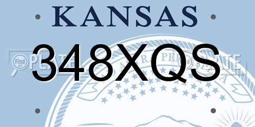 348XQS Kansas License Plate