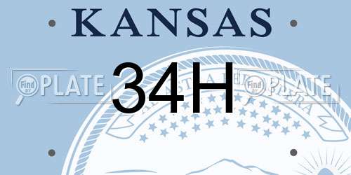 34H Kansas License Plate