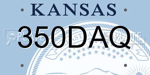 350DAQ Kansas License Plate
