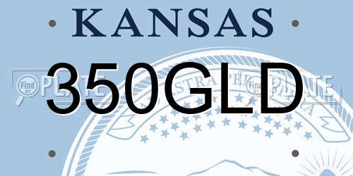 350GLD Kansas License Plate