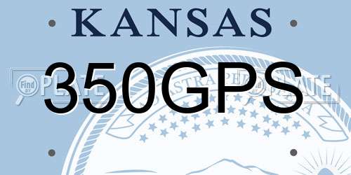 350GPS Kansas License Plate