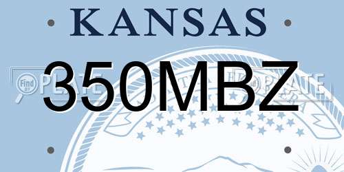 350MBZ Kansas License Plate