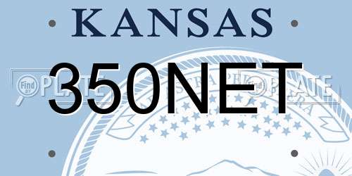 350NET Kansas License Plate