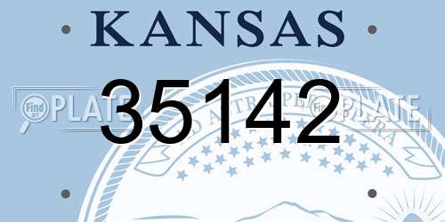 35142 Kansas License Plate