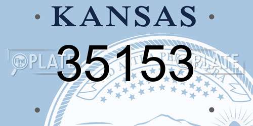 35153 Kansas License Plate