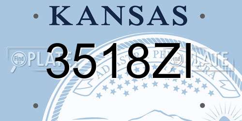 3518ZI Kansas License Plate