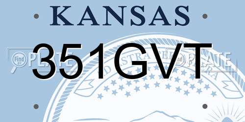 351GVT Kansas License Plate