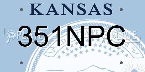 351NPC Kansas License Plate
