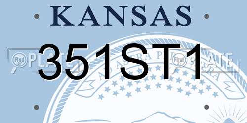 351ST1 Kansas License Plate