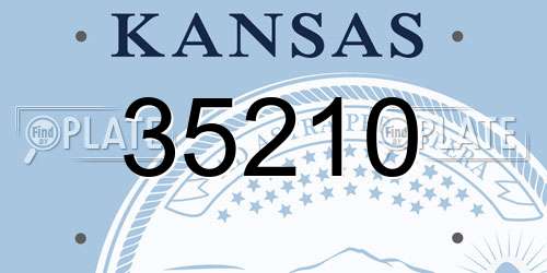 35210 Kansas License Plate