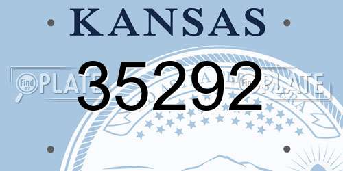 35292 Kansas License Plate