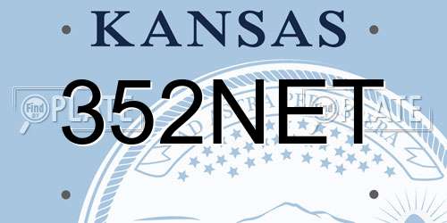 352NET Kansas License Plate